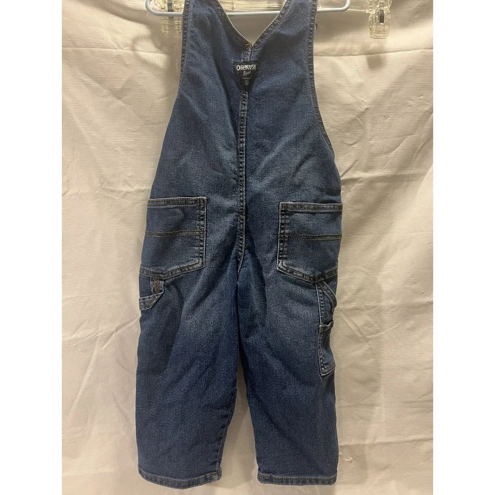OshKosh B'gosh Retro Denim Overalls Toddler 3T Carpenter Style